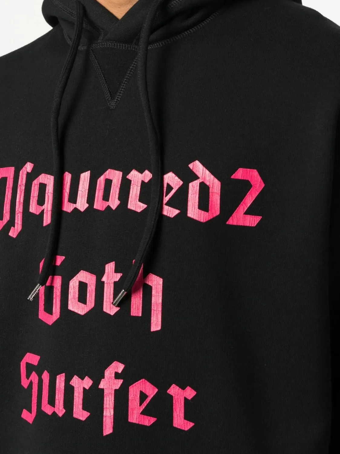 Худи с Принтом Слогана DSQUARED2, черный — фото 2