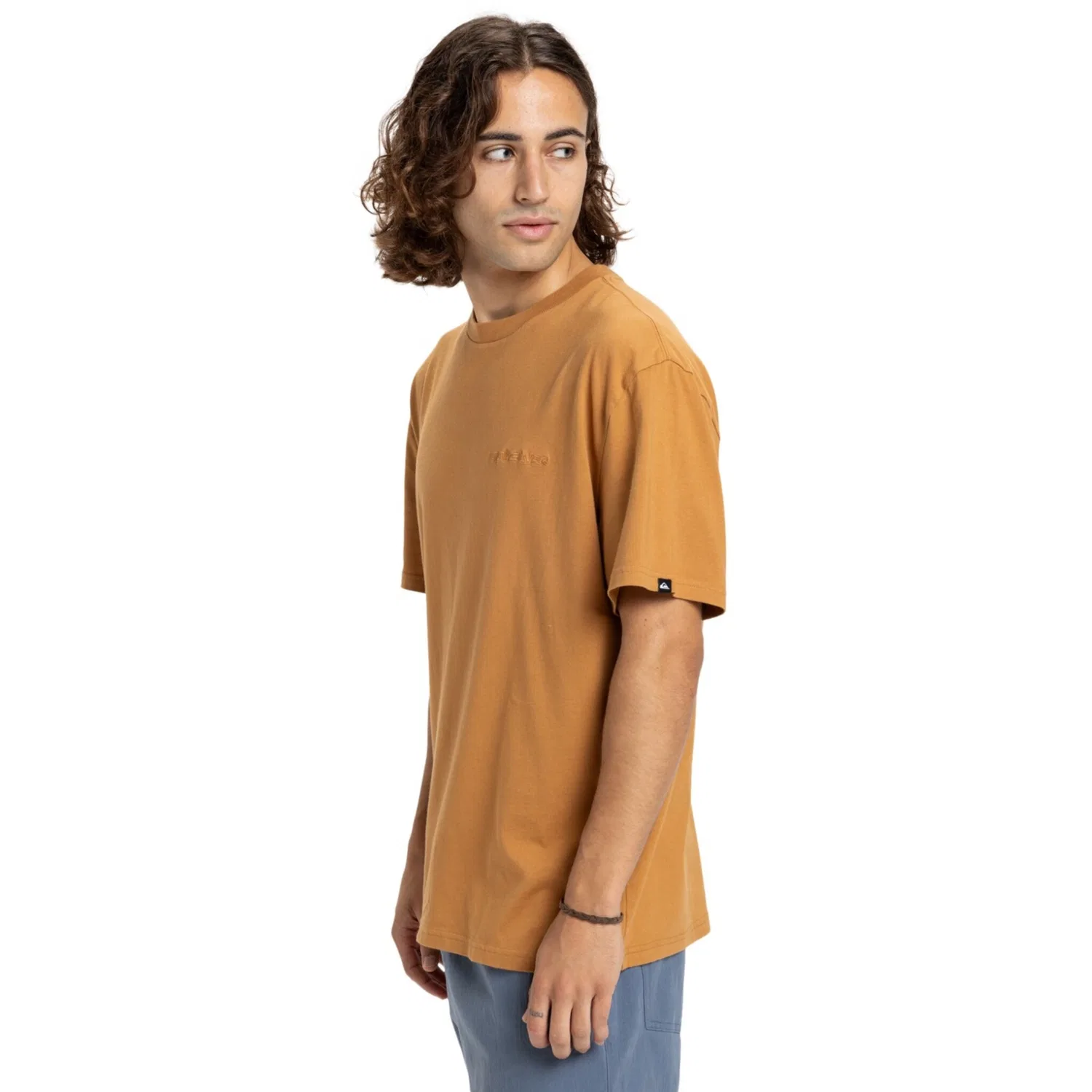 Детская хлопковая футболка с вышивкой Quiksilver, Almond — фото 3