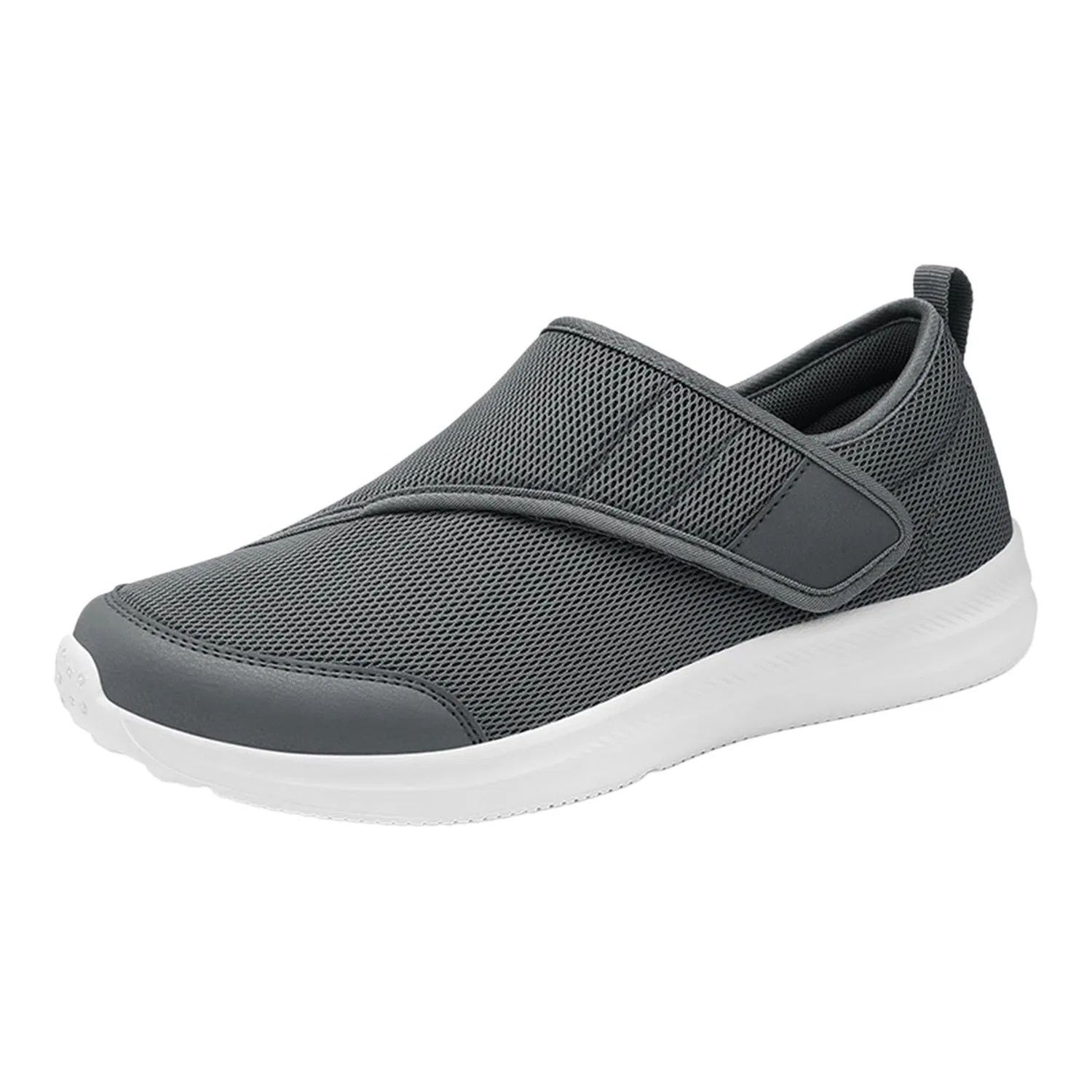 Детские кроссовки без шнурков с регулируемым ремешком Breathable Mesh Sneakers, Grey