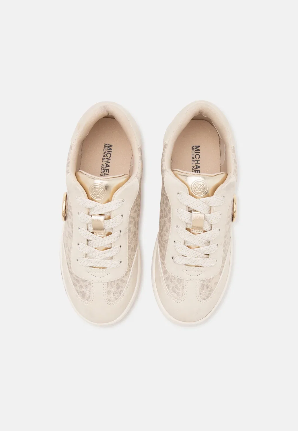 Детские и подростковые кроссовки Jem Scotty Charm Michael Kors Kids, Vanilla/Pale Gold-Coloured — фото 4
