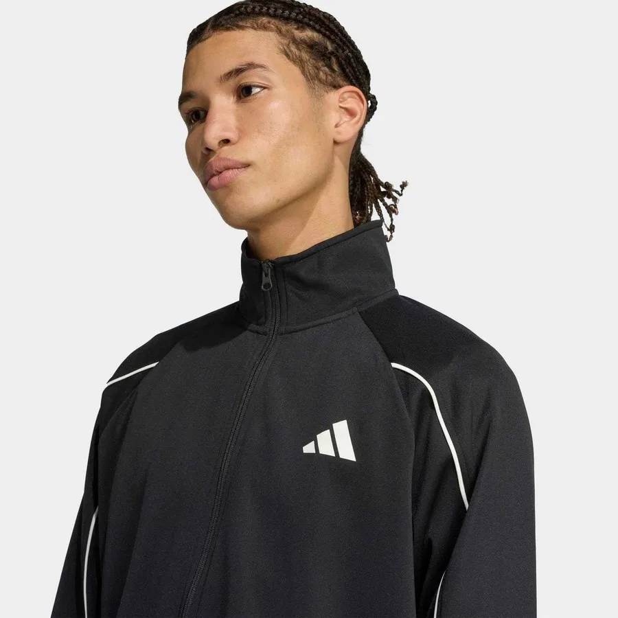 Спортивный костюм с длинным рукавом и брюками adidas Stadium, Черный — фото 4