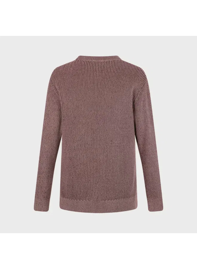 Свитер с цветочным узором, вязка, Zara, темно-красный — фото 3