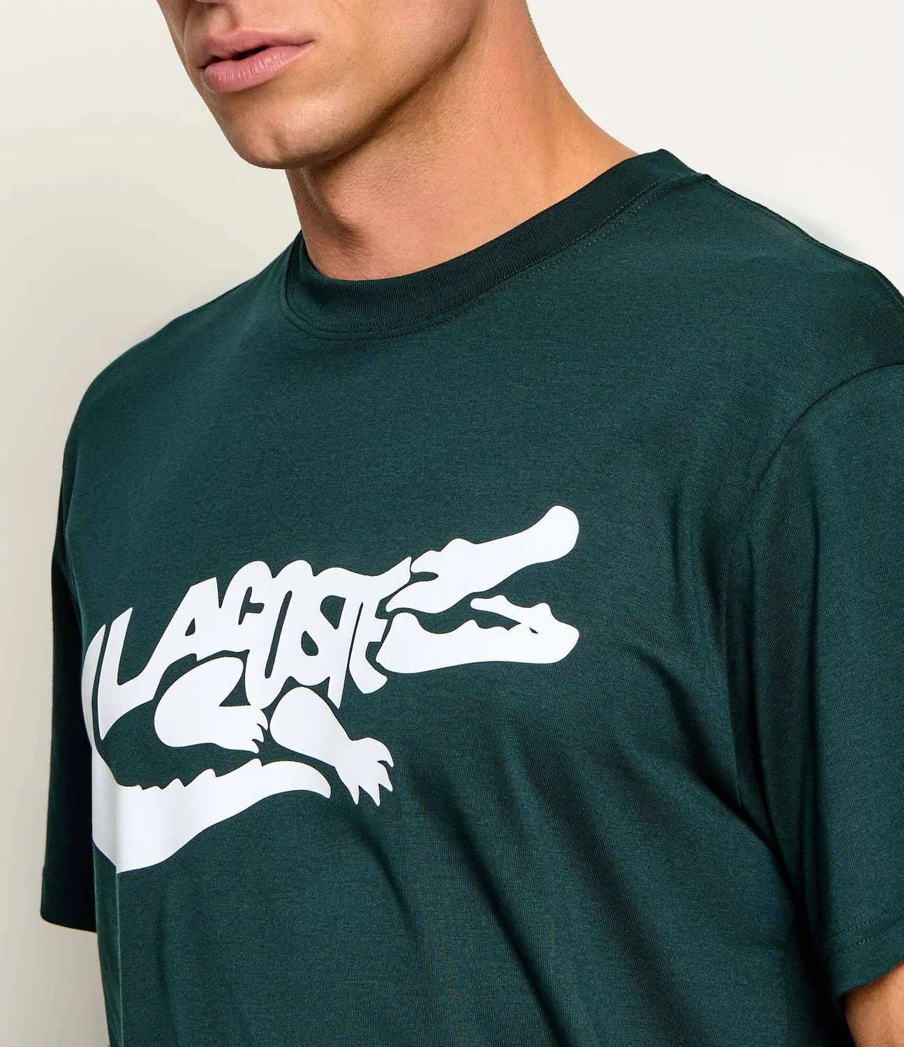 Футболка с круглым вырезом Lacoste, Verde Bottiglia — фото 4