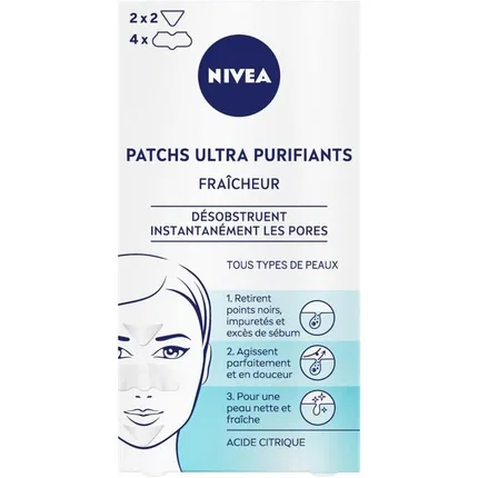 Маска для лица очищающая 6 шт. Ultra Purifying Freshness Patches Nivea, Citric Acid Enriched