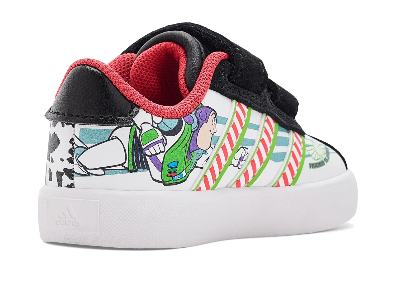 Кроссовки Pixar Vl Court 3.0 Hook & Loop (для младенцев и малышей) Adidas Kids, White/White/Black — фото 4