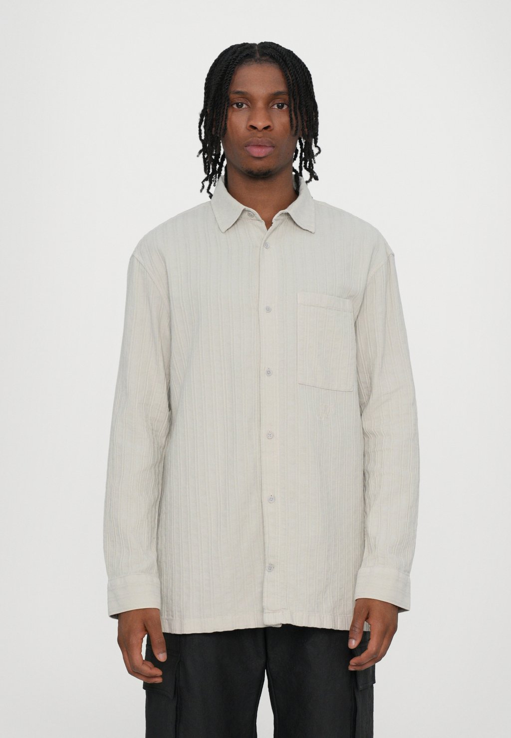 

Рубашка STRIPED SHIRT Han Kjøbenhavn, светло-серый