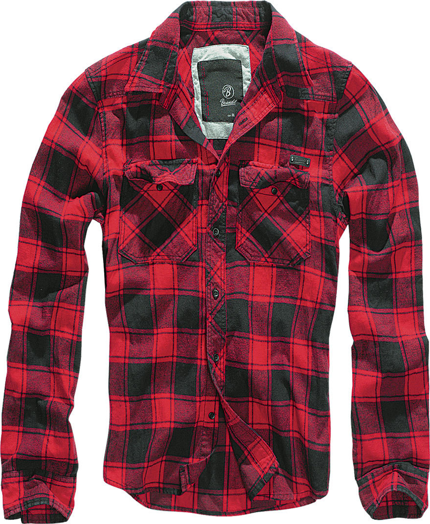 

Рубашка Brandit Check Shirt, черный/красный