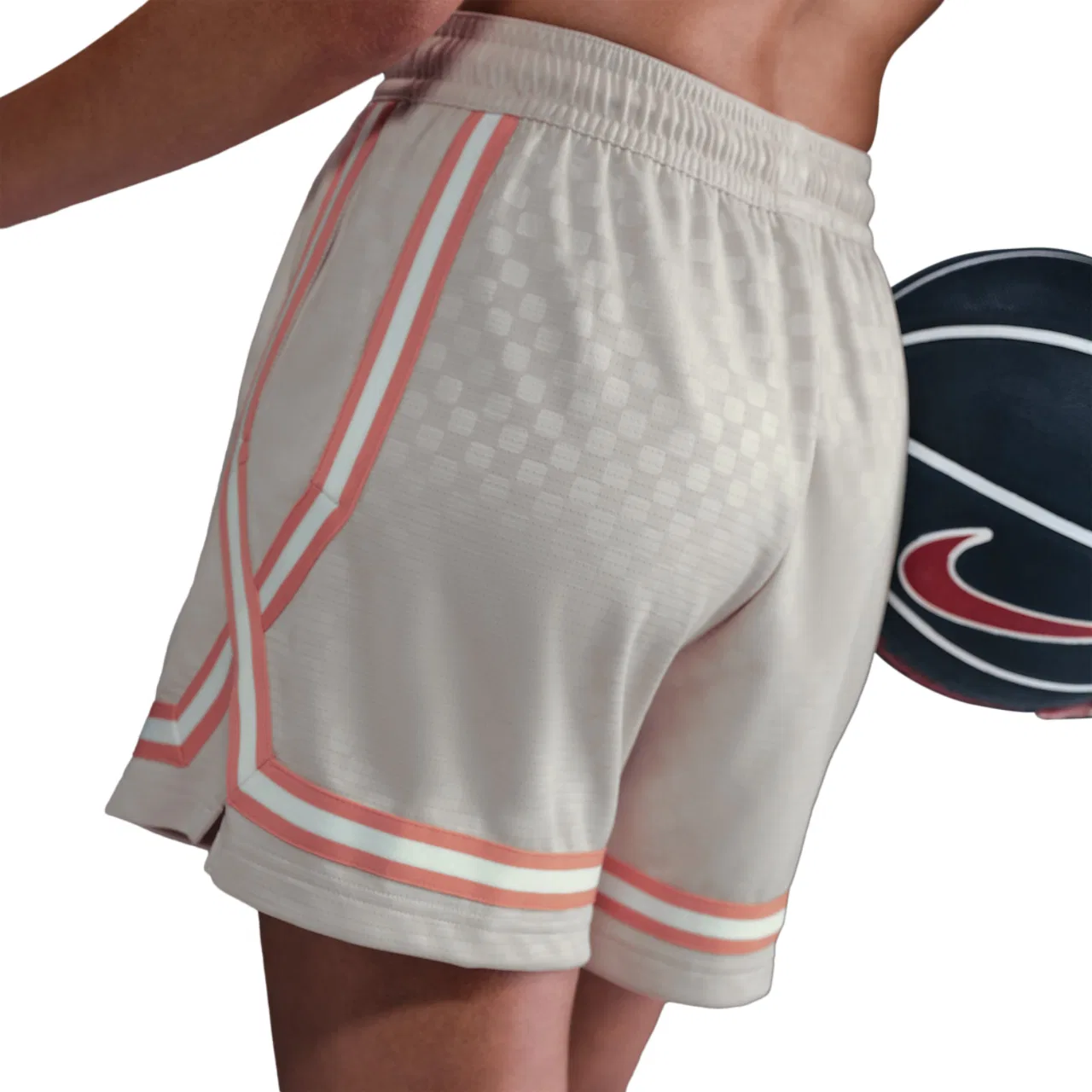 Женские шорты с боковыми карманами Nike Dri-FIT Crossover, Lt Orewood Brn/Rose Gold/White — фото 2