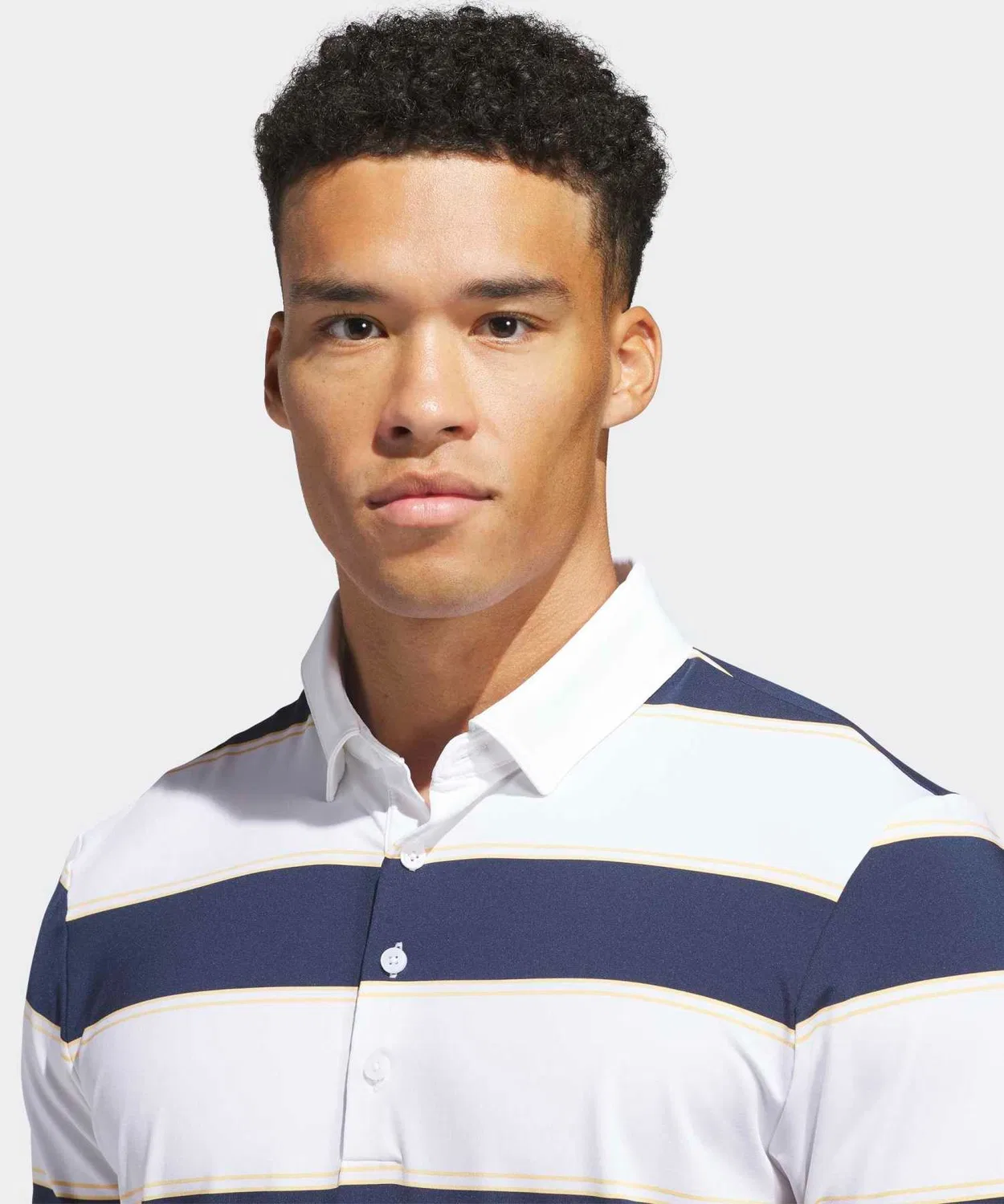 Мужское поло с длинным рукавомClimacool Ultimate365+ Jumbo Stripe Adidas, White/Blue — фото 3