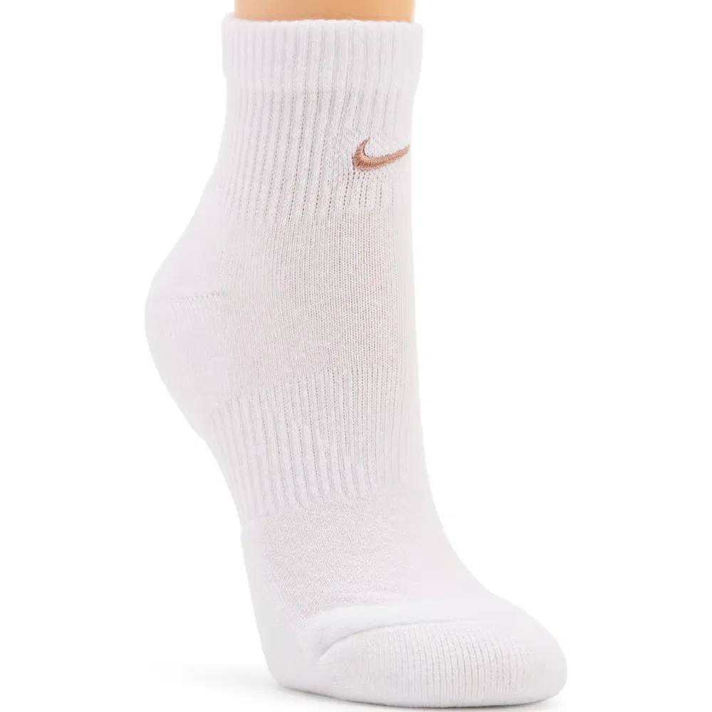 Комплект из 3 пар повседневных носков с мягкой подкладкой до щиколотки Nike, White/Pink — фото 3