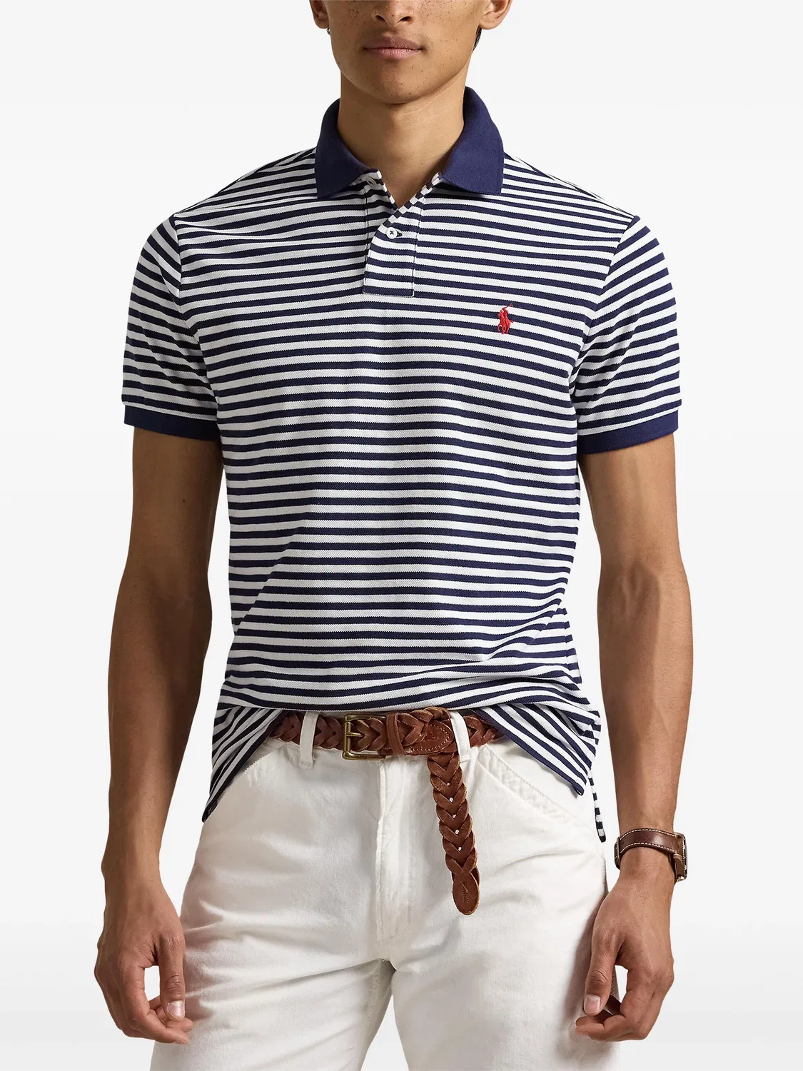 Polo Ralph Lauren Рубашка-поло с вышивкой пони, белая — фото 2