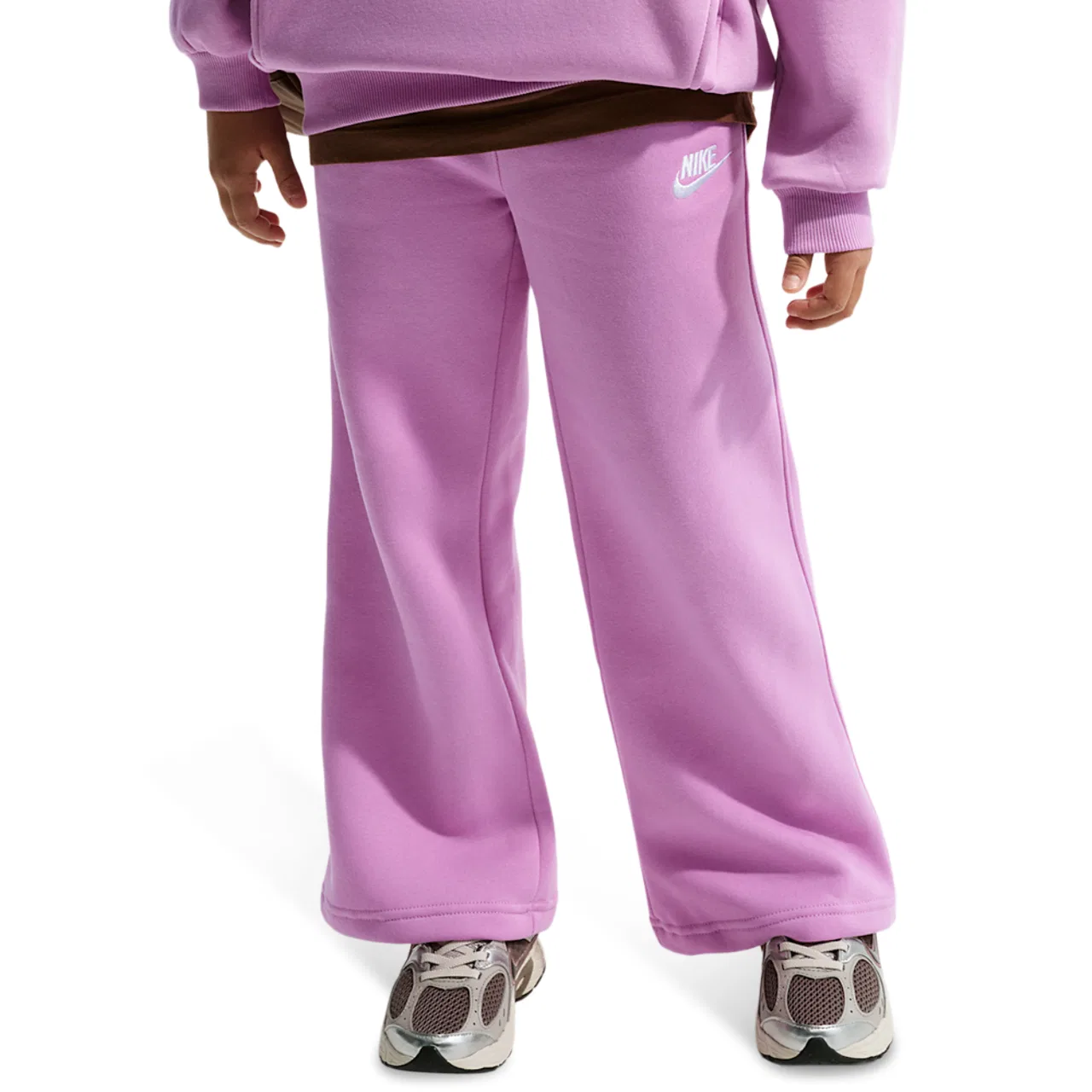 Брюки для девочек NSW Club Fleece WL Nike, цвет Lt Magenta/Lt Magenta/White