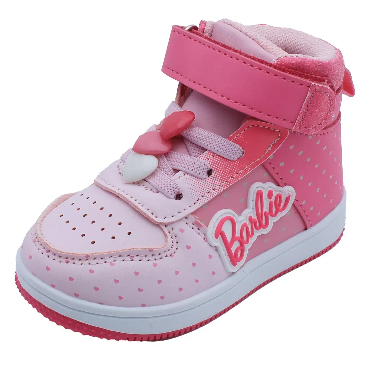 Детские кроссовки-высокие для девочек с принтом Barbie Barbie, Multi-Pink
