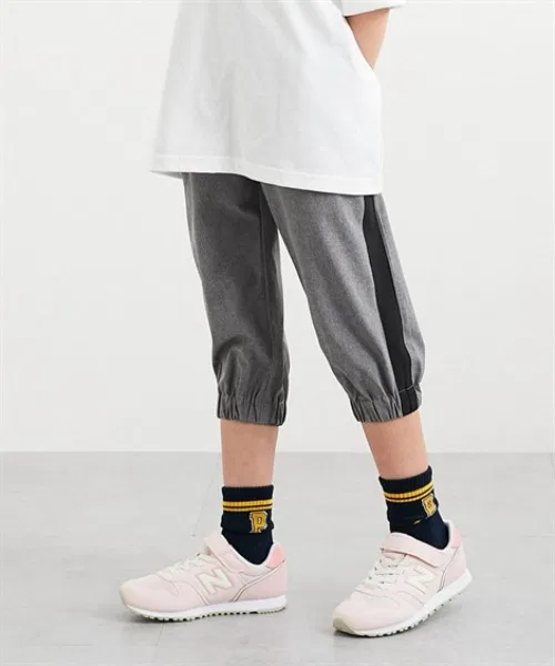Детские брюки 7/8 с боковыми вставками QUNTSTYLE, Charcoal
