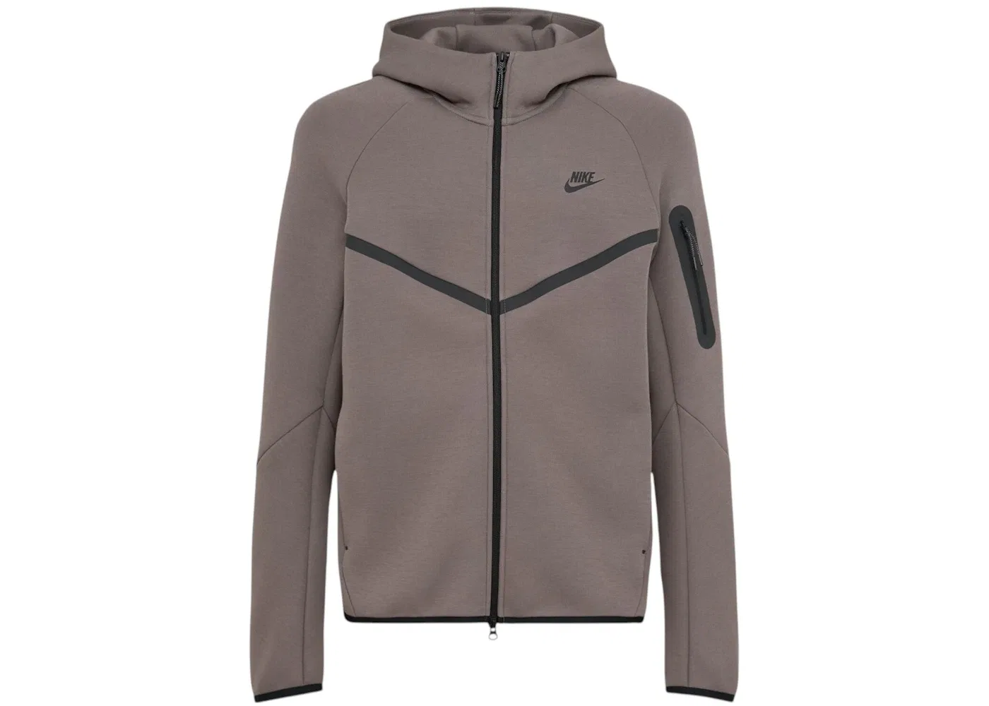 Мужская худи на молнии Nike Tech Fleece Windrunner Hoodie, Cave Stone/Black