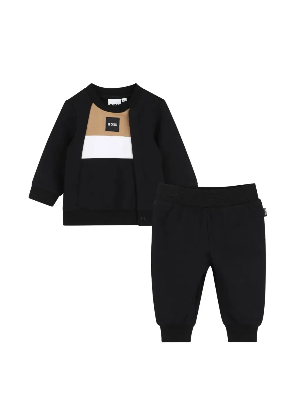 Спортивный костюм с нашивкой-логотипом Boss Kidswear, черный