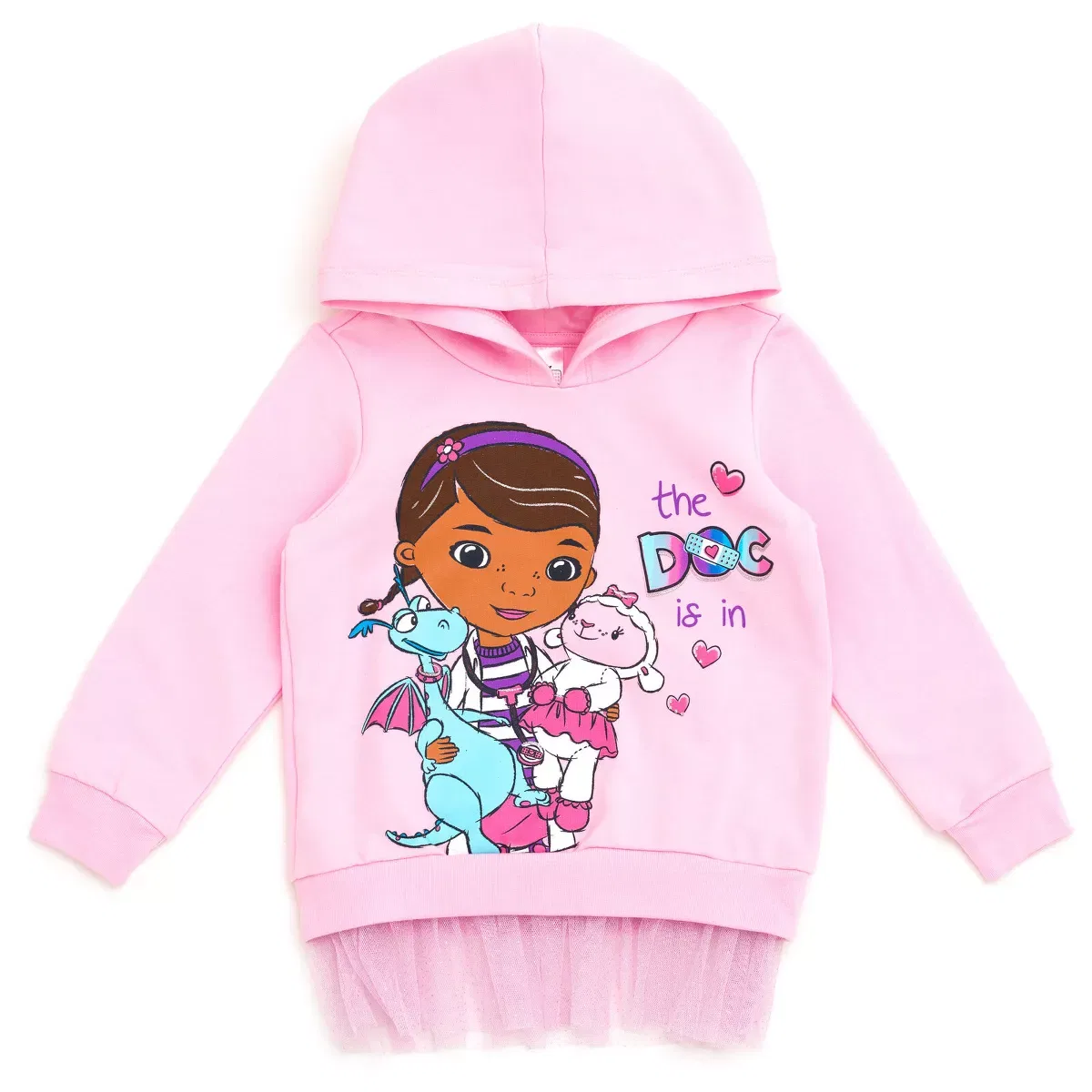 Детское худи для девочек с принтом Doc McStuffins Disney Fleece Pullover Hoodie Disney, Pink