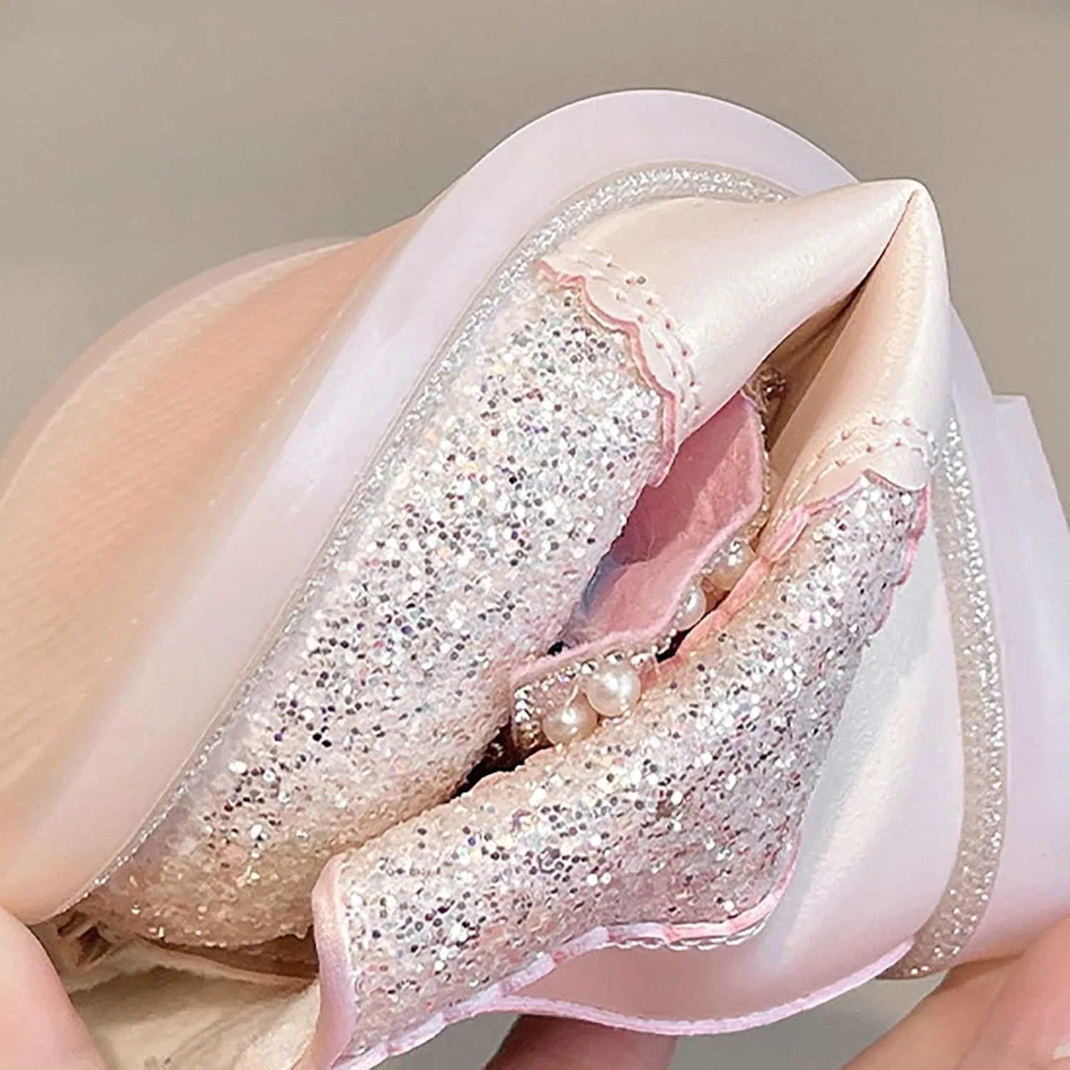 Детские ботинки для девочек с блестками и жемчугом Sparkly Ankle Boots, Pink — фото 2