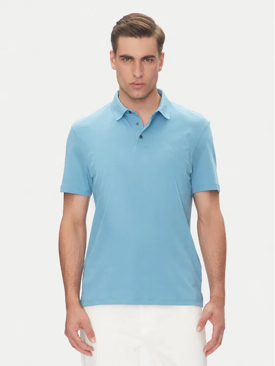 Поло regular fit Supima Calvin Klein, синий