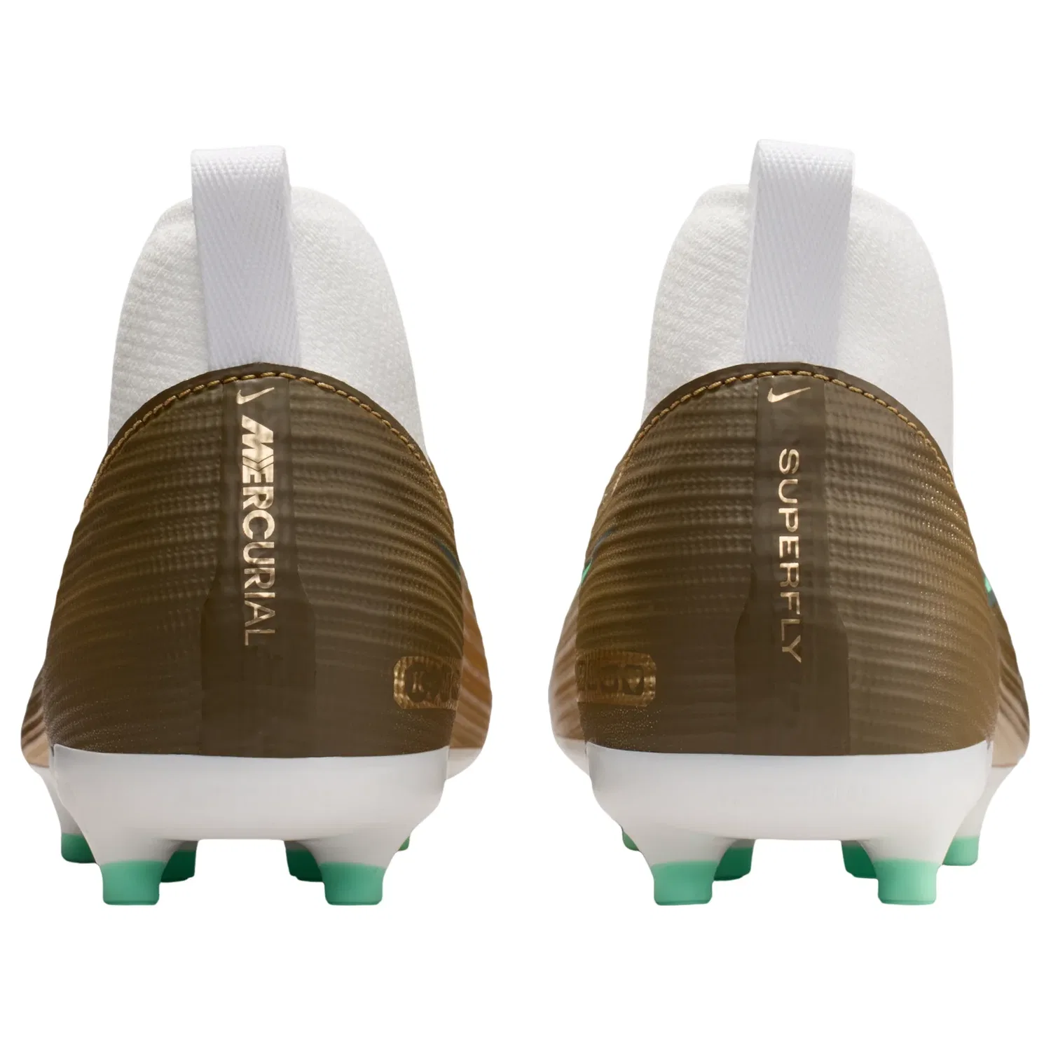 Детские кроссовки Jr. Mercurial Superfly 11 Academy MG High 'Kylian Mbappe Golden Boot' Nike, Metallic Gold/Green Glow — фото 4