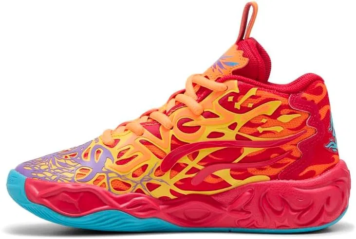 Детские кроссовки для мальчиков с принтом X Lamelo Ball Mb.04 Phoenix PUMA, Red — фото 3
