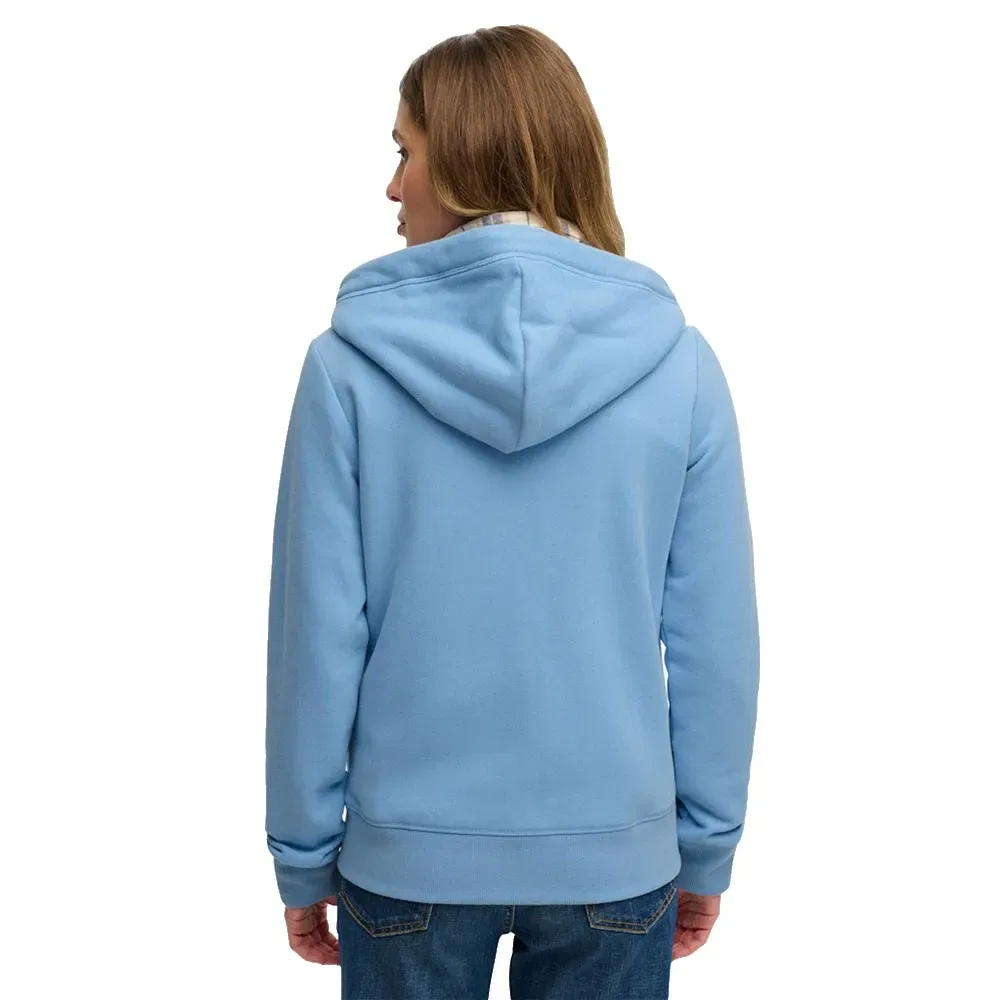 Худи на молнии Superdry Essential Logo, синий — фото 2