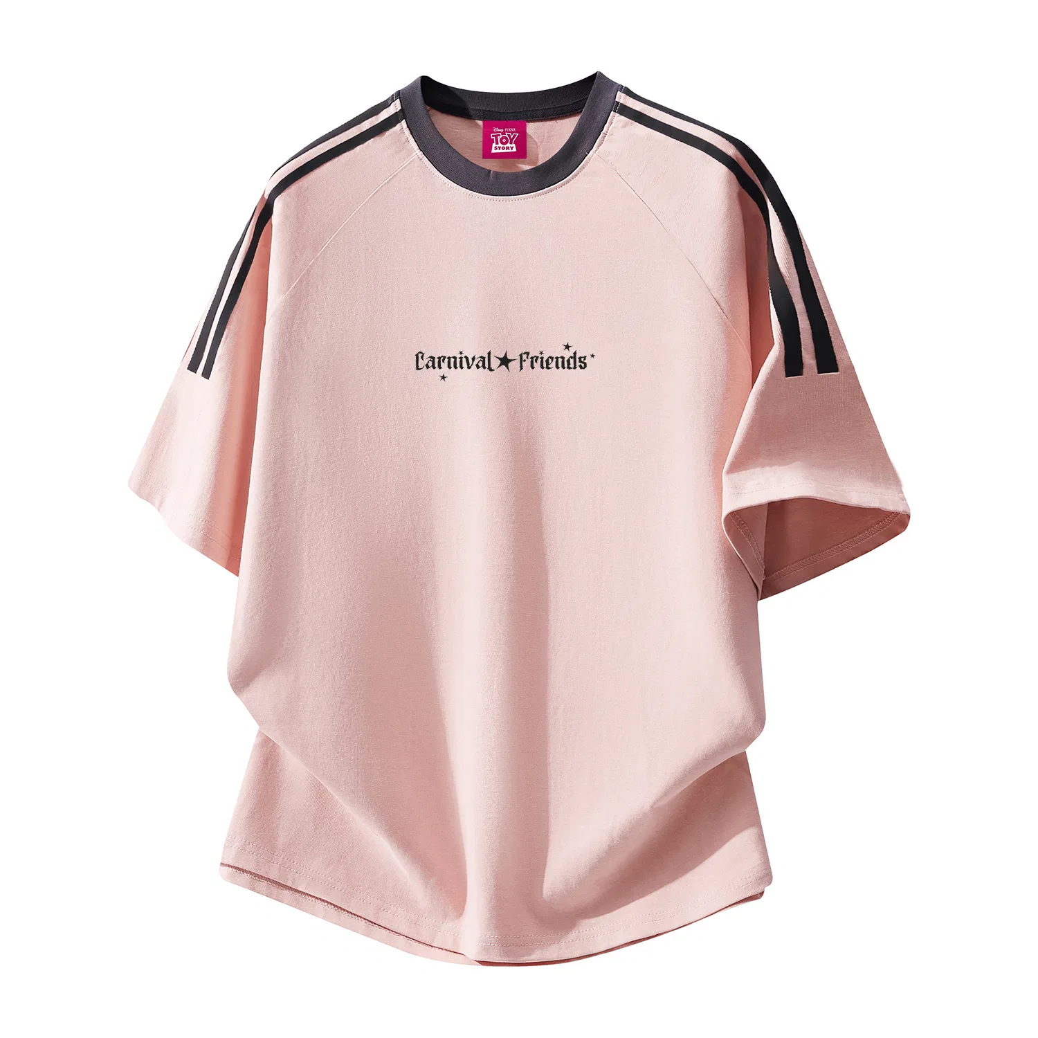 Детская футболка хлопковая Disney Unisex Crew Neck Thin Straight Fit, Pink