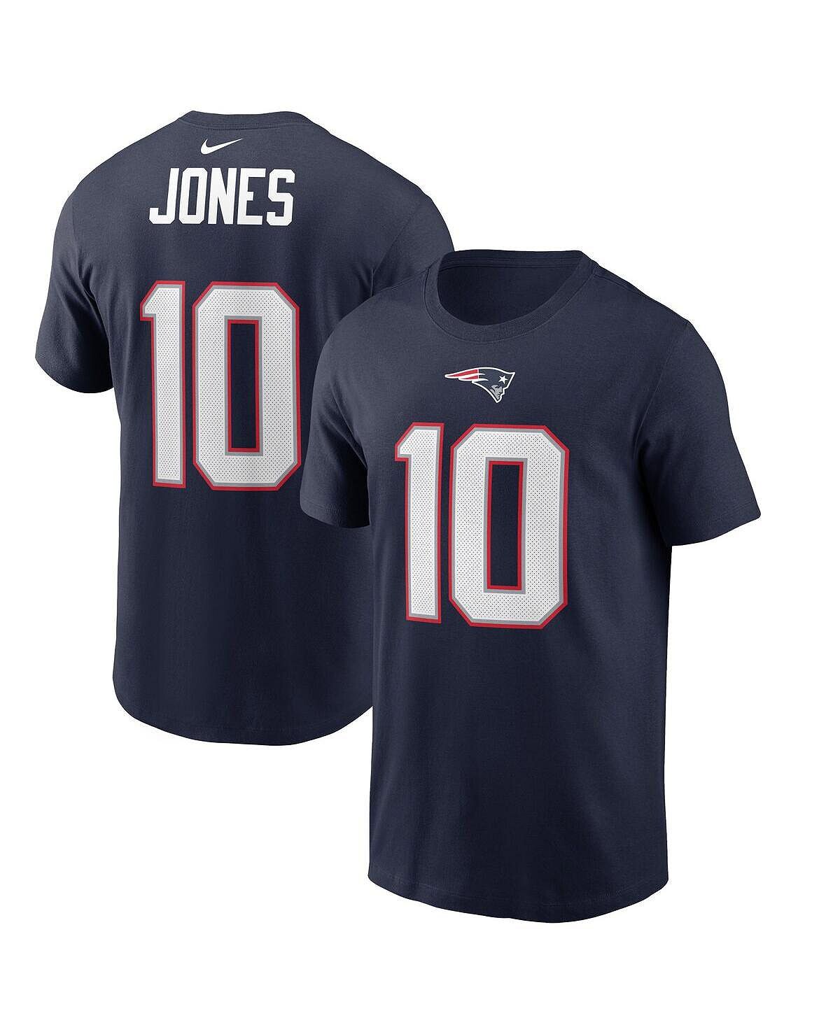 

Мужская футболка mac jones navy new england patriots 2021 nfl draft first round pick player с именем и номером Nike, синий