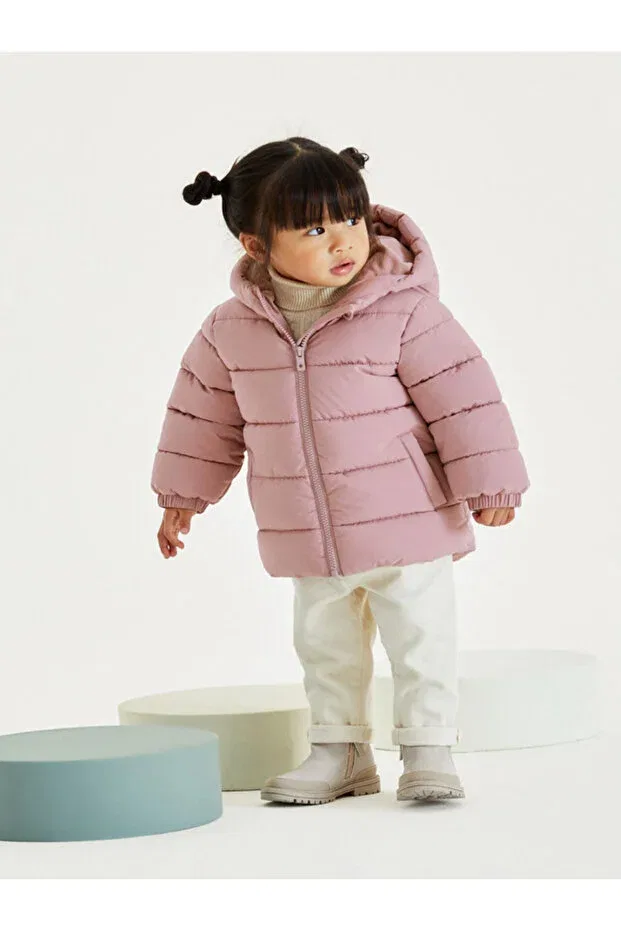 Детское пальто для девочек на молнии Next Baby, Pink