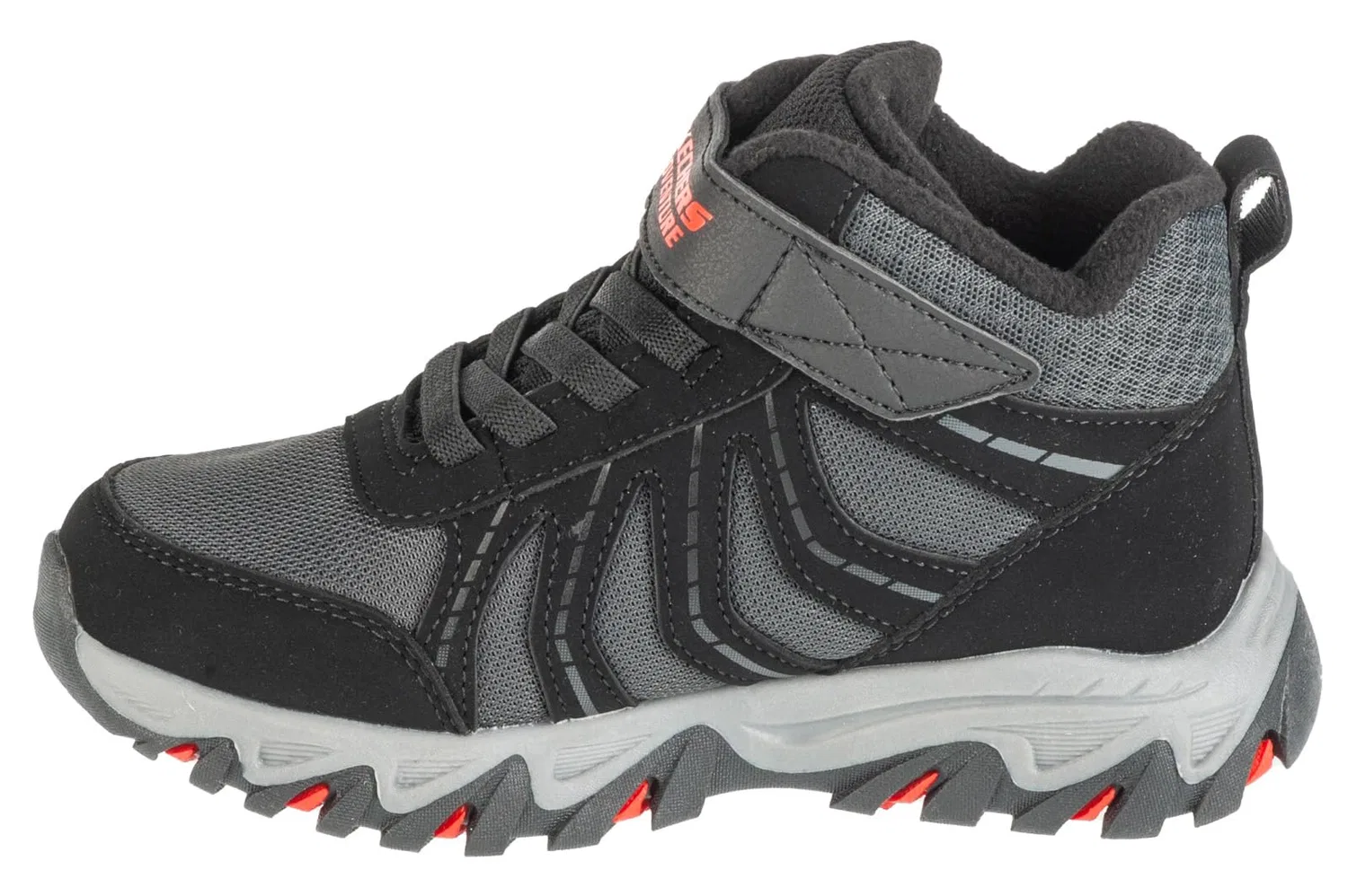Детские ботинки для мальчиков водонепроницаемые Rugged Ranger Storm Trail Skechers, Black Red — фото 3