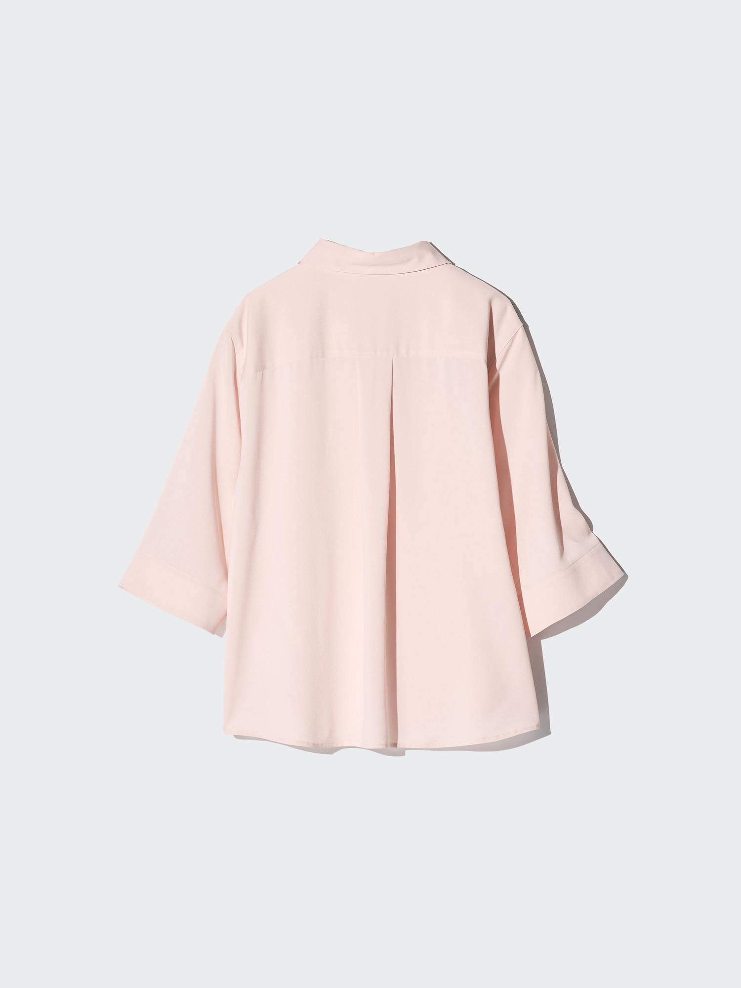 Блуза Uniqlo Rayon Skipper 7/8 Sleeves, 10 розовый — фото 3