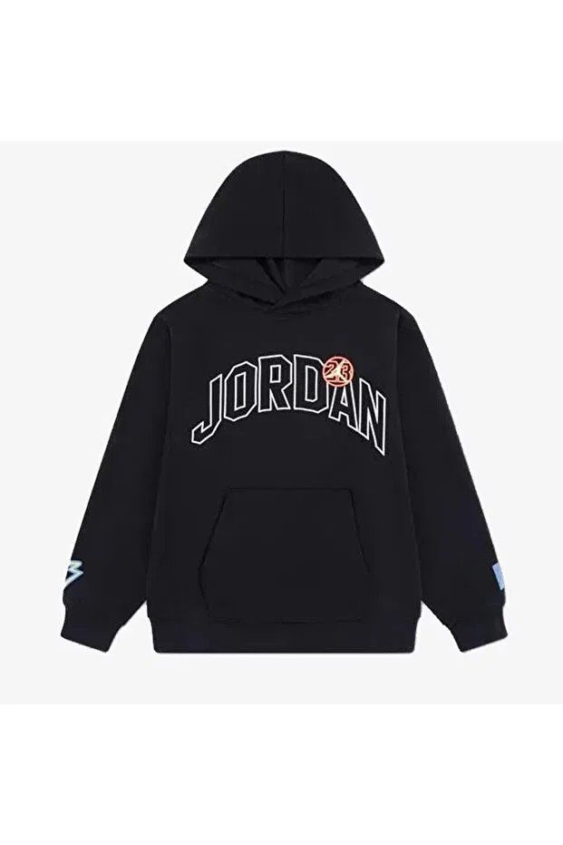 Детское худи с принтом Jdb mj dynasty ft po hoodie kids' black sweatshirts 95f569-023 Nike, Negru