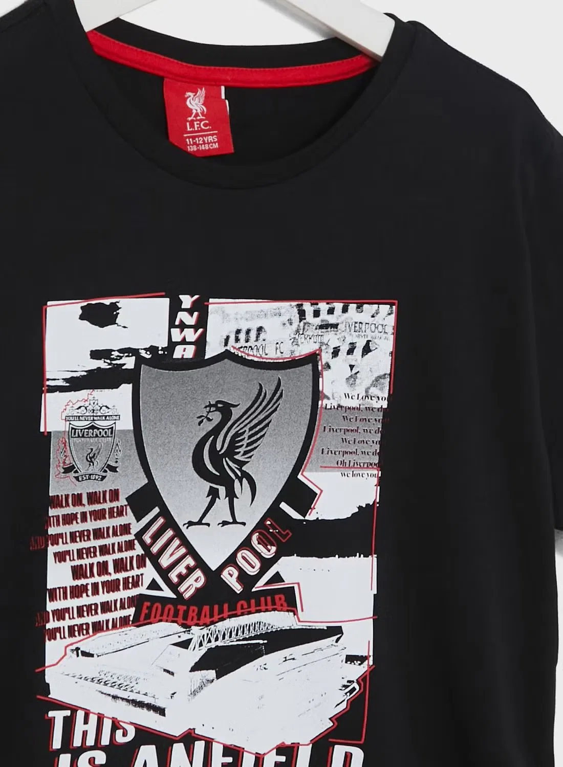 Футболка с принтом Liverpool Fc, черная — фото 3