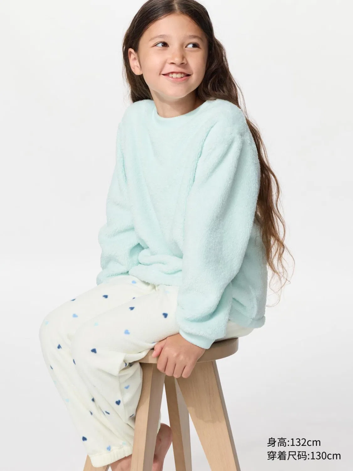 Комплект детский из флиса с длинным рукавом Uniqlo, светло-зеленый