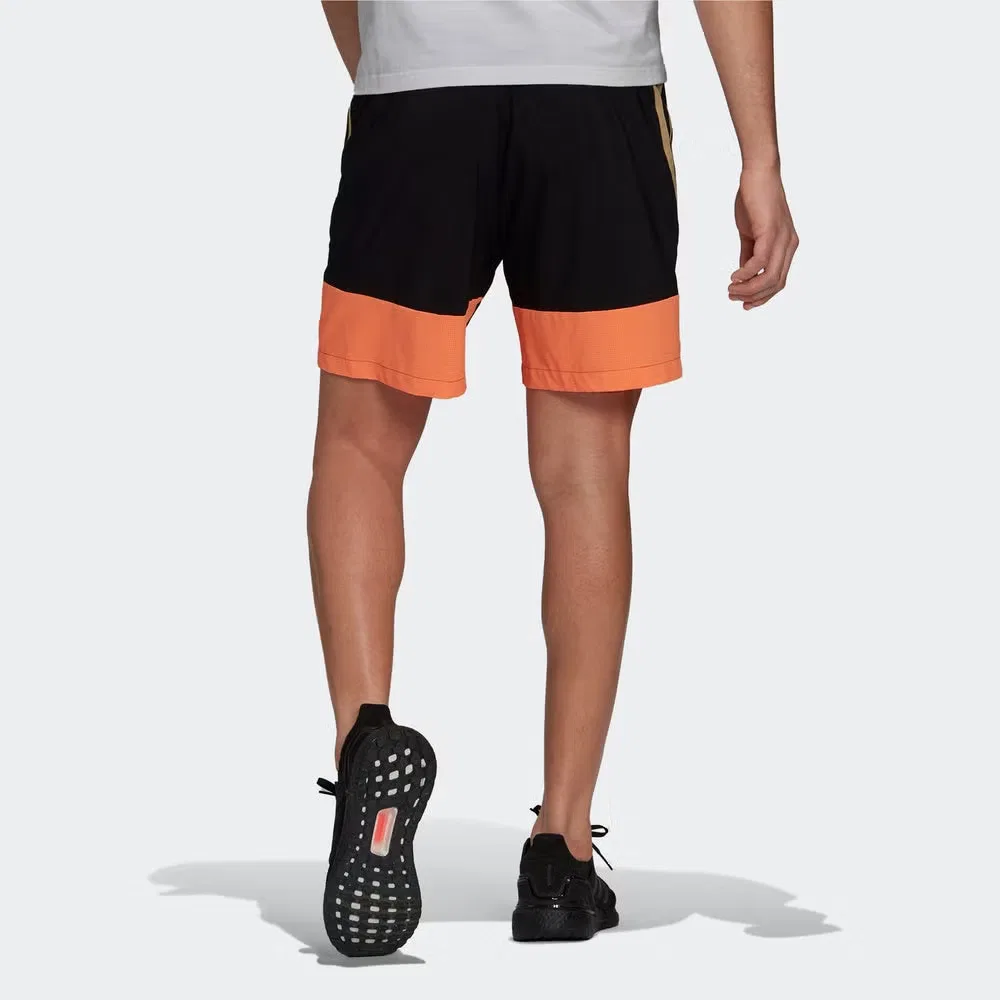 Шорты спортивные с контрастными полосами Adidas, черный — фото 2