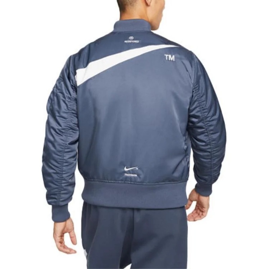 Куртка-бомбер двусторонняя Nike Swoosh Therma-Fit, синий — фото 4
