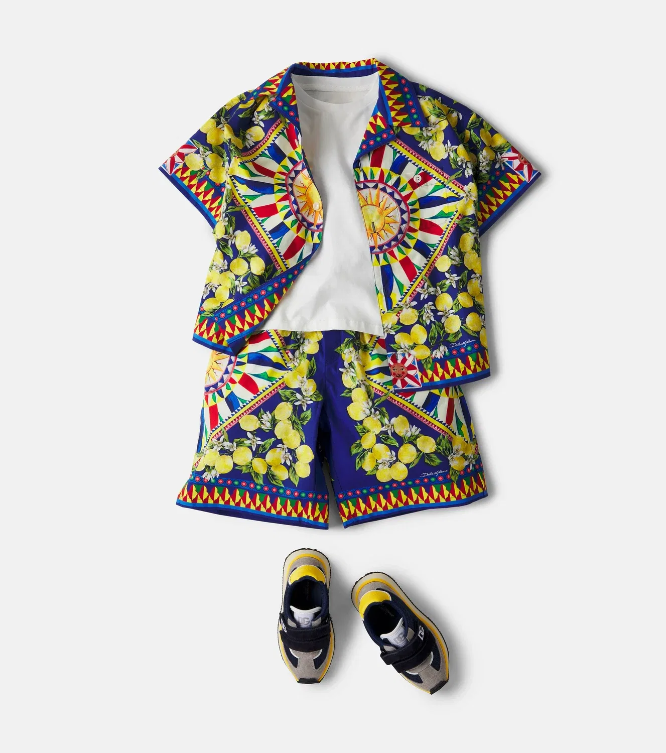 Шорты хлопковые Carretto Dolce&Gabbana Kids, мультиколор — фото 2