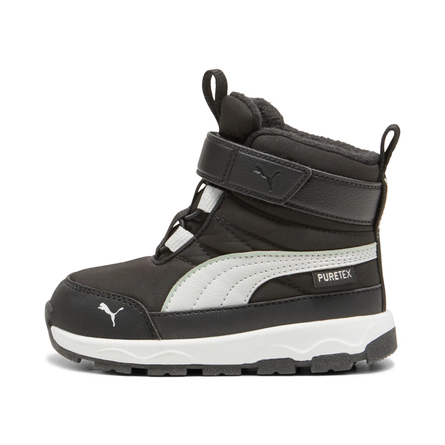 Детские зимние ботинки водонепроницаемые Evolve Puma, Black/Ash Gray/White — фото 2