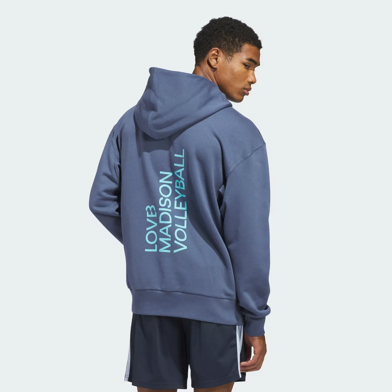 Детское худи свободного кроя LOVB Madison Graphics Adidas Sportswear, Preloved Ink — фото 4