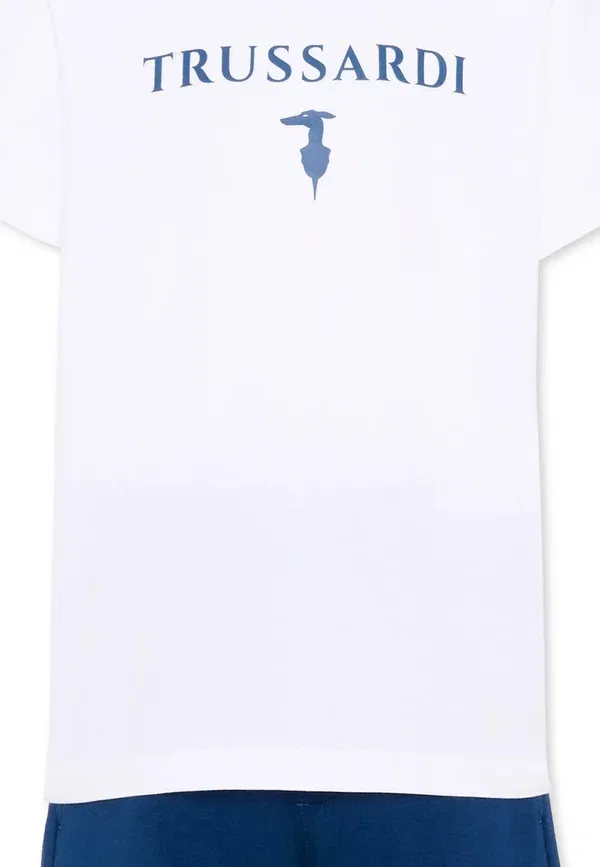 Комплект из штанов с принтом Tru Trussardi Junior, White, белый — фото 3
