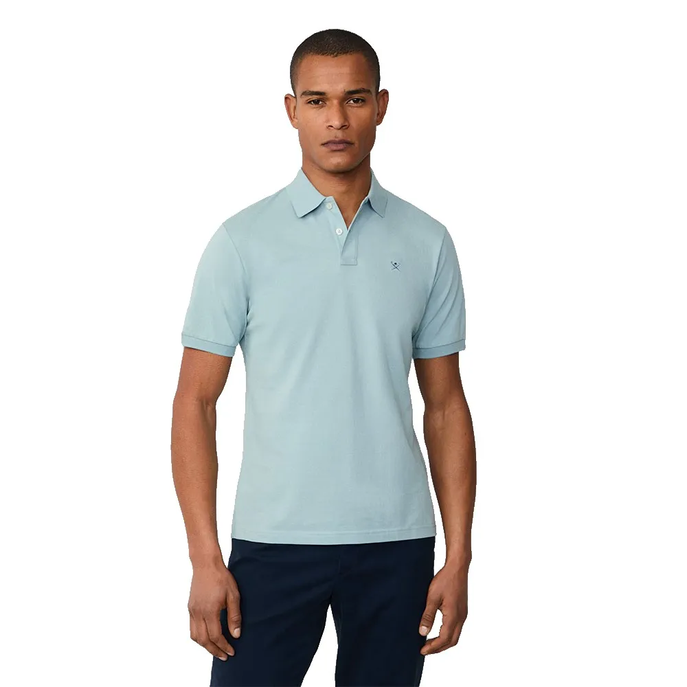 

Поло с коротким рукавом Hackett Logo Slim Fit, синий