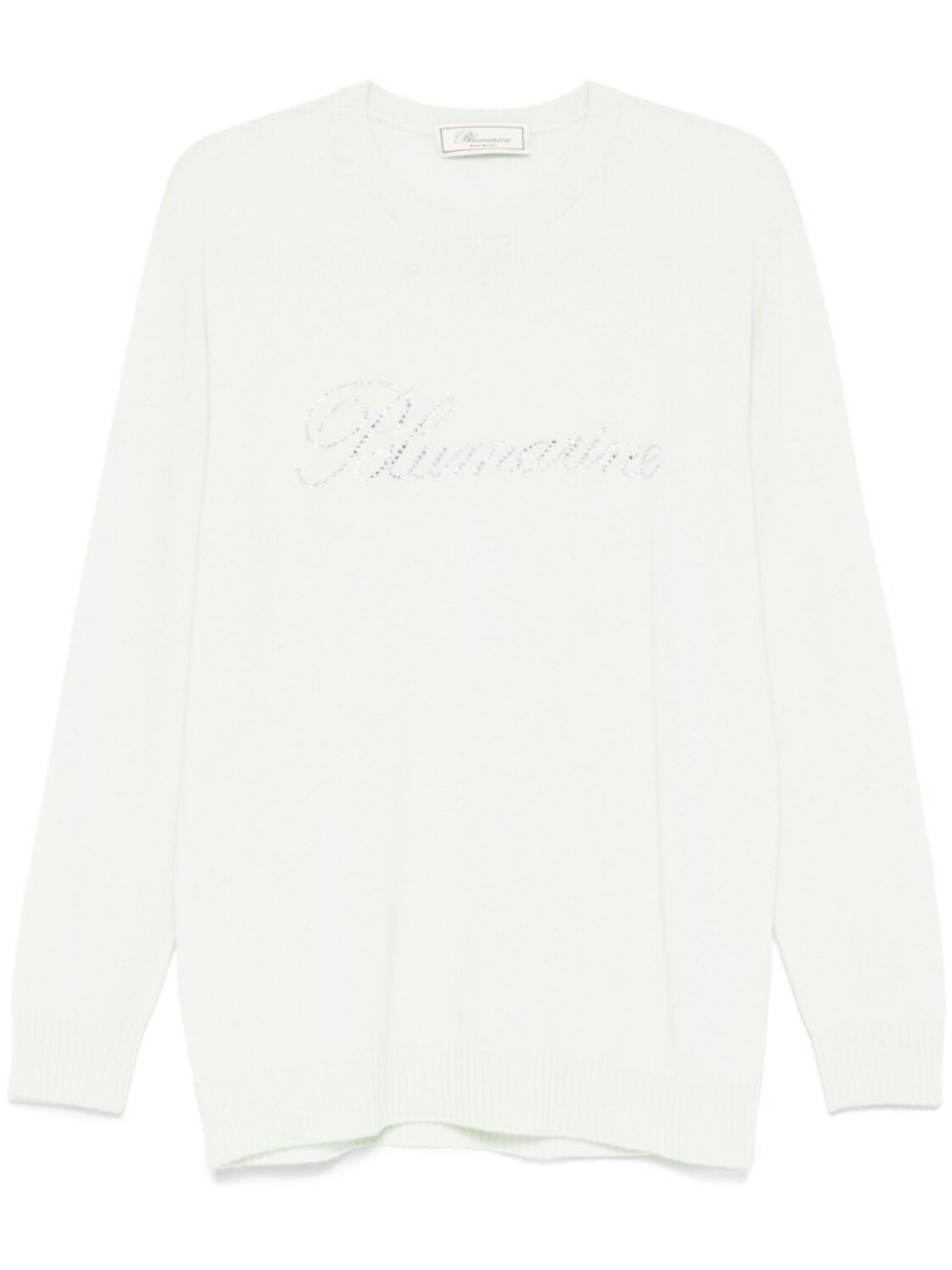 

Blumarine свитер с логотипом из страз, зеленый
