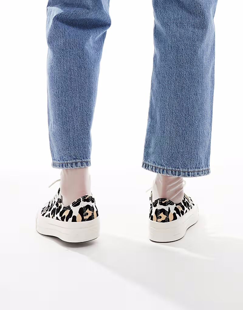 Кроссовки Converse Chuck 70 Ox с леопардовым принтом - МУЛЬТИ — фото 4