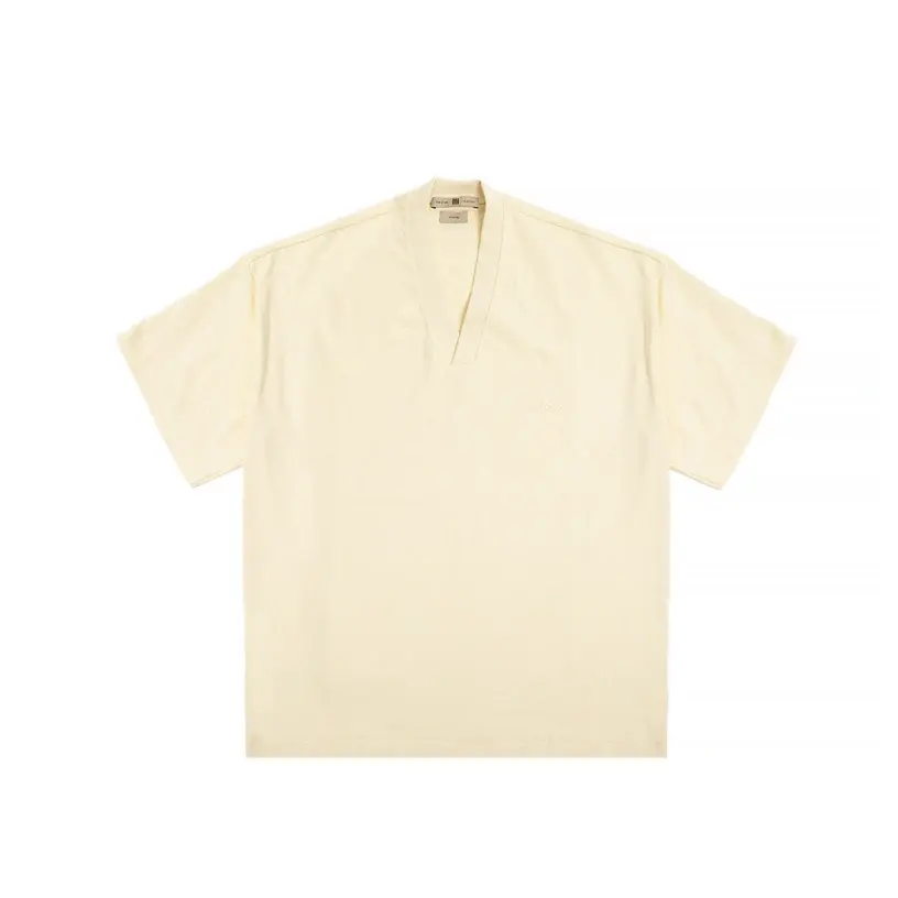 

Футболка с v-образным вырезом из плотного джерси Fear Of God Athletics, светло-желтый