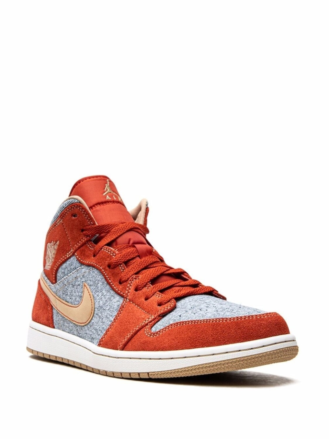 Кроссовки Jordan Air Jordan 1 Mid SE, красный/серый — фото 2