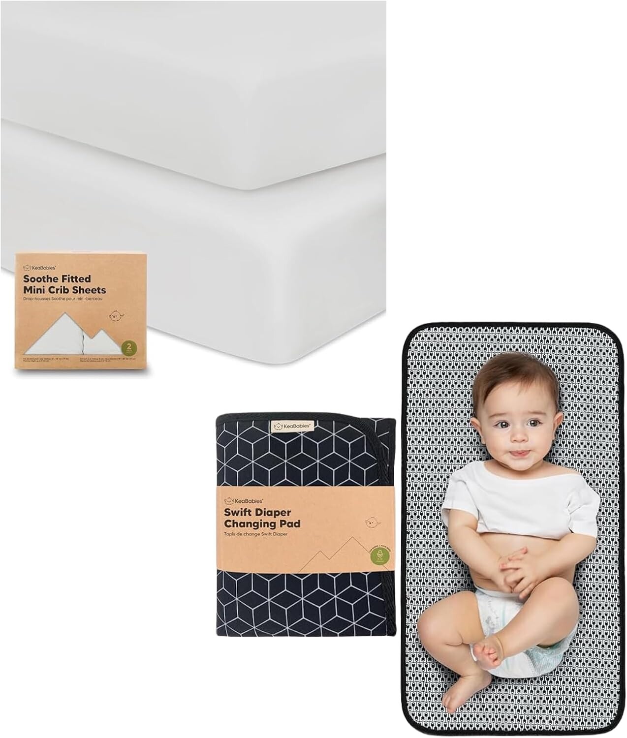 

Комплект из 2 мини-простыней для кроватки Keababies