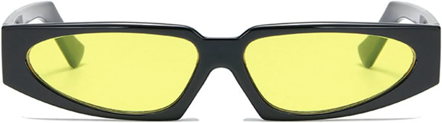 

Солнцезащитные очки Willochra маленького прямоугольного размера для женщин и мужчин, 2024 год, роскошные, винтажные, неправильной формы, ретро-панк, UV400 F27, C4