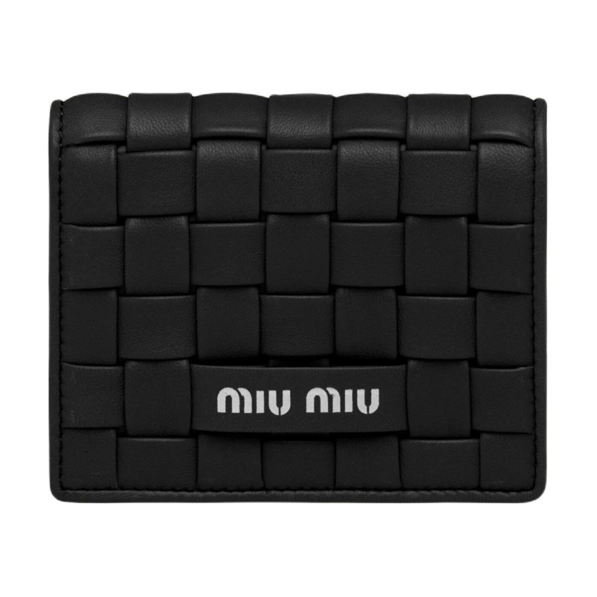 

MIU MIU Кожаный кошелек для мужчин Black