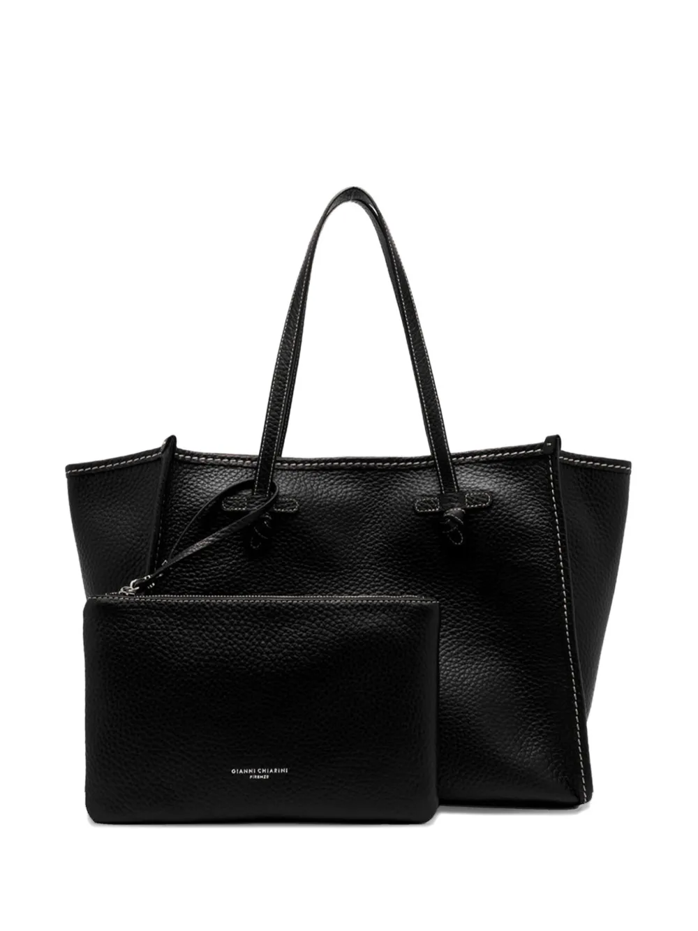 

Сумка-тоут из плетеной кожи GIANNI CHIARINI, черный