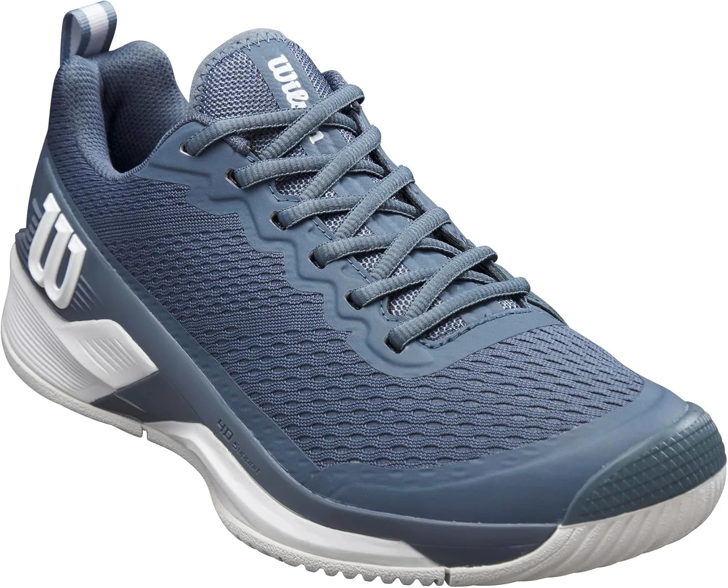 Мужские теннисные кроссовки Wilson Rush Pro 4.5, белый/голубой — фото 2